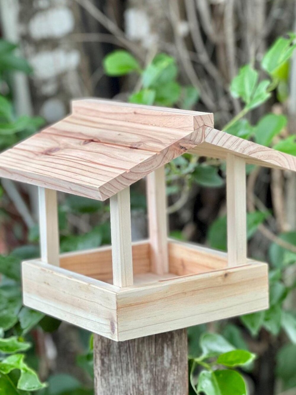 Handmade Cedar Bird Feeder Kit With Hanging Hardware